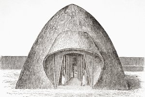 Audiensrummet for kong M’tesa af Buganda i 1870